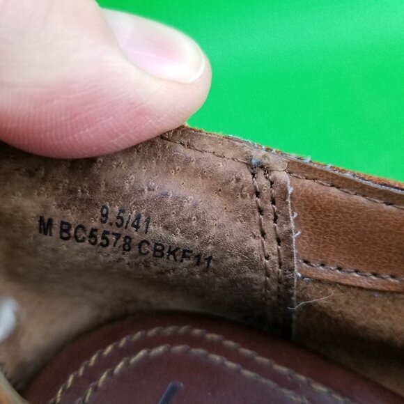 ✅BOC Brown Leather Ankle Booties Block Heels Womens 9.5 INSOLES LIFTING + DAMAGE - Picture 4 of 12